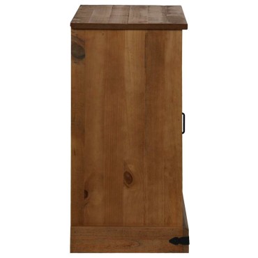 vidaXL Sideboard HALDEN με συρόμενη πόρτα 80x40x80cm μασίφ ξύλο 1 τεμ.