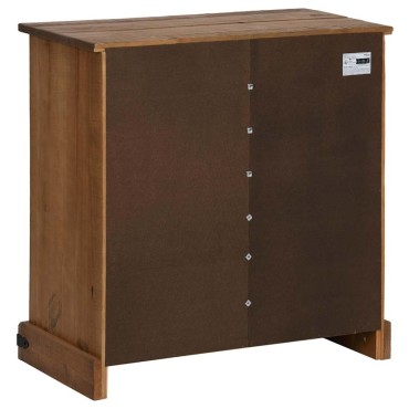 vidaXL Sideboard HALDEN με συρόμενη πόρτα 80x40x80cm μασίφ ξύλο 1 τεμ.