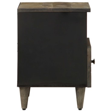 vidaXL Κομοδίνα 2 τεμ. ανοιχτό γκρι 40x33x46cm μασίφ ξύλο Mango