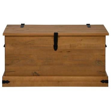 vidaXL Σεντούκι αποθήκευσης HALDEN 91x48x47cm Ξύλο μασίφ πεύκο