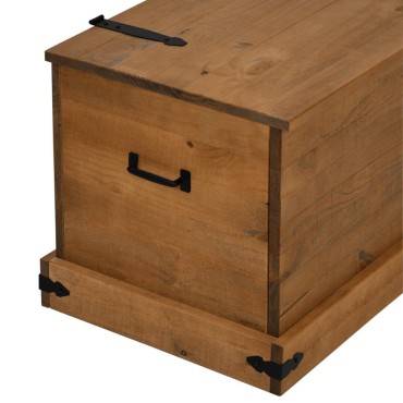 vidaXL Σεντούκι αποθήκευσης HALDEN 91x48x47cm Ξύλο μασίφ πεύκο