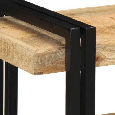 vidaXL Ράφι τοίχου 70x33x35cm Στερεό ακατέργαστο ξύλο Mango
