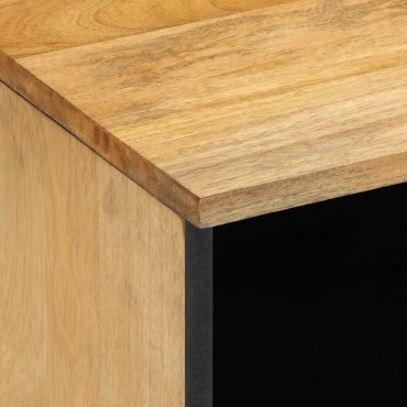 vidaXL Κομοδίνα 2 τεμ. καφέ 40x33x46cm από μασίφ ξύλο Mango