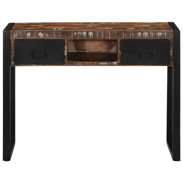 vidaXL Τραπέζι κονσόλας Πολύχρωμο 100x35x75cm Στερεό ξύλο ανακτημένο