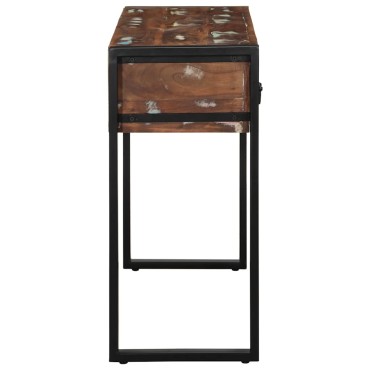 vidaXL Τραπέζι κονσόλας Πολύχρωμο 100x35x75cm Στερεό ξύλο ανακτημένο