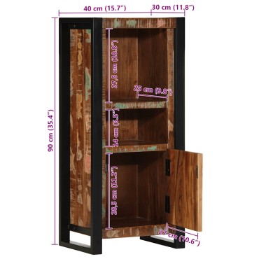 ντουλάπι μπάνιου vidaXL 40x30x90cm από μασίφ ξύλο αναγεννημένο
