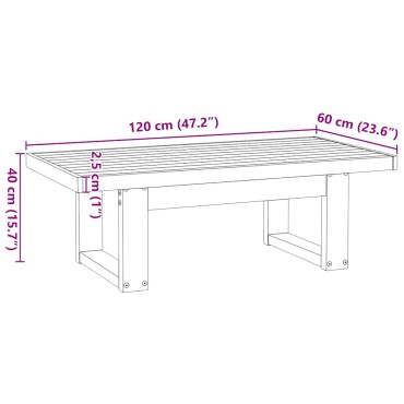 vidaXL Τραπεζάκι σαλονιού NOAIN με πόδια σχήματος U 120x60x40cm 1 τεμ.