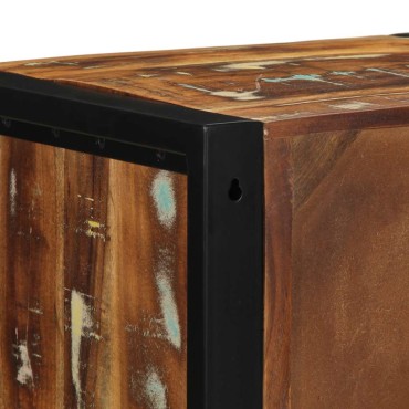vidaXL Κομοδίνα 2 τεμ. Πολύχρωμο 40x35x40cm Ξύλο μασίφ αναγεννημένο