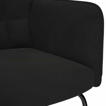 vidaXL Πολυθρόνα Κουνιστή Μαύρη Βελούδινη 61x78x98cm 1 τεμ.