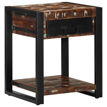 vidaXL Τραπεζάκι Πολύχρωμο 40x40x50cm Στερεό ξύλο αναγεννημένο 1 τεμ.