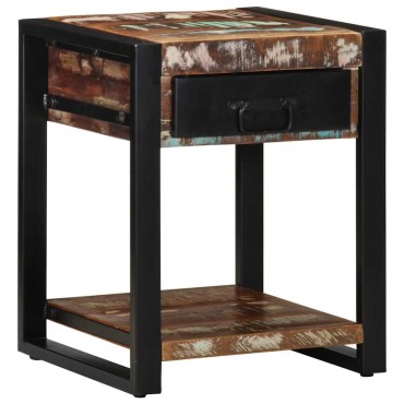 vidaXL Τραπεζάκι Πολύχρωμο 40x40x50cm Στερεό ξύλο αναγεννημένο 1 τεμ.