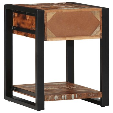 vidaXL Τραπεζάκι Πολύχρωμο 40x40x50cm Στερεό ξύλο αναγεννημένο 1 τεμ.