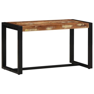 Πάγκος vidaXL Πολύχρωμος 80x35x45cm Στερεό ξύλο αναγεννημένο