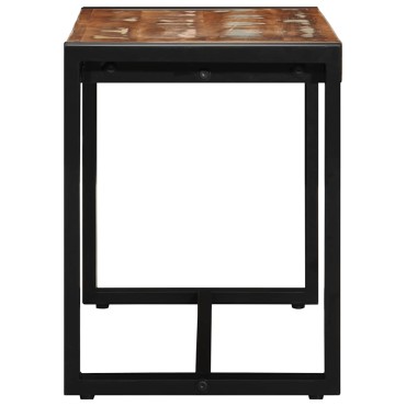 Πάγκος vidaXL Πολύχρωμος 80x35x45cm Στερεό ξύλο αναγεννημένο