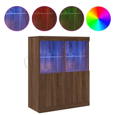 vidaXL Μπουφές Καφέ Δρυς 81x37x100cm από Επεξεργασμένο Ξύλο 1 τεμ.