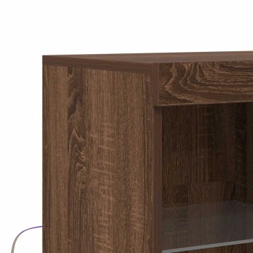 vidaXL Μπουφές Καφέ Δρυς 81x37x100cm από Επεξεργασμένο Ξύλο 1 τεμ.