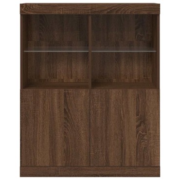 vidaXL Μπουφές Καφέ Δρυς 81x37x100cm από Επεξεργασμένο Ξύλο 1 τεμ.