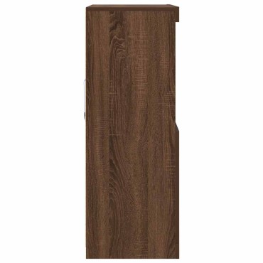vidaXL Μπουφές Καφέ Δρυς 81x37x100cm από Επεξεργασμένο Ξύλο 1 τεμ.