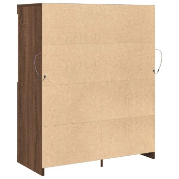 vidaXL Μπουφές Καφέ Δρυς 81x37x100cm από Επεξεργασμένο Ξύλο 1 τεμ.