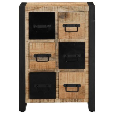 vidaXL Sideboard 50x35x70cm Στερεό ακατέργαστο ξύλο Mango 1 τεμ.