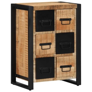 vidaXL Sideboard 50x35x70cm Στερεό ακατέργαστο ξύλο Mango 1 τεμ.