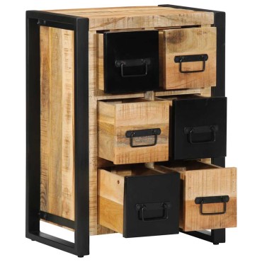 vidaXL Sideboard 50x35x70cm Στερεό ακατέργαστο ξύλο Mango 1 τεμ.