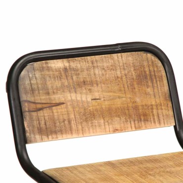 vidaXL Bar Stools 2 τεμ. 46x35,5x80cm Στερεό ξύλο Rough Mango