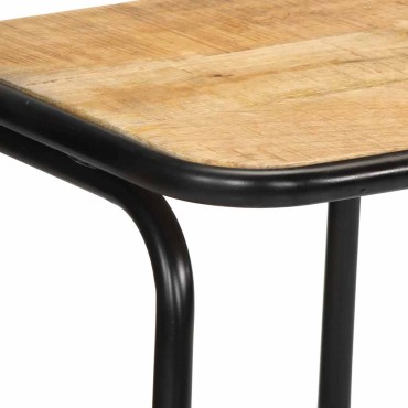 vidaXL Bar Stools 2 τεμ. 46x35,5x80cm Στερεό ξύλο Rough Mango