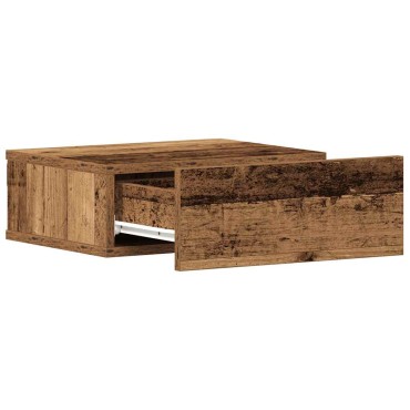 vidaXL Πλωτό κομοδίνο Παλιό ξύλο 40x32x15cm Κατασκευασμένο ξύλο 1 τεμ.