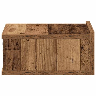 vidaXL Πλωτό κομοδίνο Παλιό ξύλο 40x32x15cm Κατασκευασμένο ξύλο 1 τεμ.