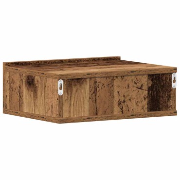 vidaXL Πλωτό κομοδίνο Παλιό ξύλο 40x32x15cm Κατασκευασμένο ξύλο 1 τεμ.