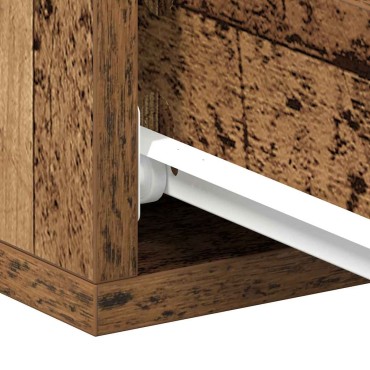 vidaXL Πλωτό κομοδίνο Παλιό ξύλο 40x32x15cm Κατασκευασμένο ξύλο 1 τεμ.