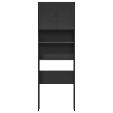 vidaXL Ντουλάπι πλυντηρίου ρούχων Μαύρο 64x24x190 cm