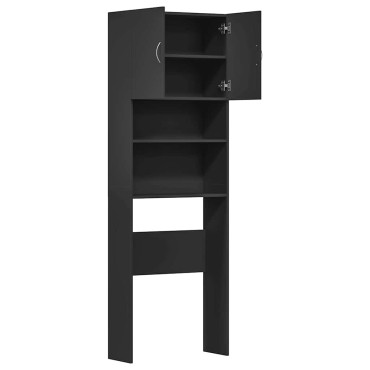 vidaXL Ντουλάπι πλυντηρίου ρούχων Μαύρο 64x24x190 cm