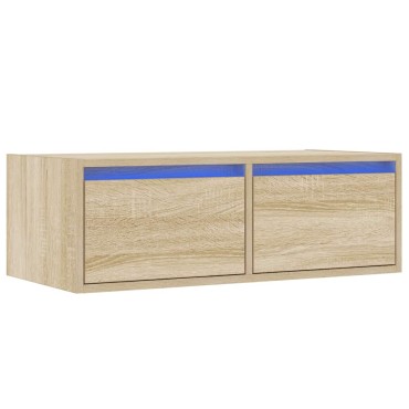 ντουλάπι τηλεόρασης vidaXL με φώτα LED Sonoma Oak 75x35,5x25cm
