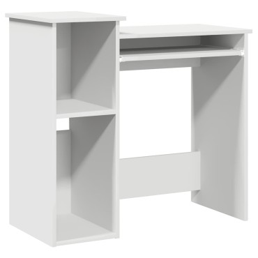 Γραφείο vidaXL με ράφια Λευκό 84x40x78cm Κατασκευασμένο ξύλο 1 τεμ.