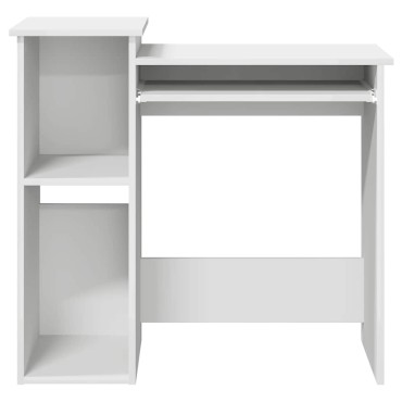 Γραφείο vidaXL με ράφια Λευκό 84x40x78cm Κατασκευασμένο ξύλο 1 τεμ.