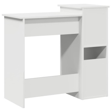 Γραφείο vidaXL με ράφια Λευκό 84x40x78cm Κατασκευασμένο ξύλο 1 τεμ.