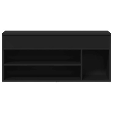 Πάγκος παπουτσιών vidaXL Μαύρο 102x30,5x45 cm Κατασκευασμένο ξύλο