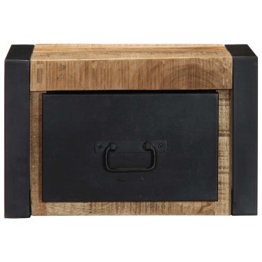 vidaXL Κομοδίνο 40x35x25cm Στερεό ακατέργαστο ξύλο Mango 1 τεμ.