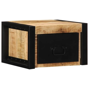 vidaXL Κομοδίνο 40x35x25cm Στερεό ακατέργαστο ξύλο Mango 1 τεμ.