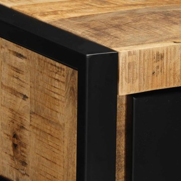 vidaXL Κομοδίνο 40x35x25cm Στερεό ακατέργαστο ξύλο Mango 1 τεμ.