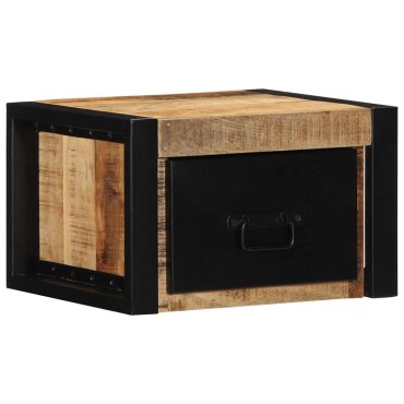 vidaXL Κομοδίνο 40x35x25cm Στερεό ακατέργαστο ξύλο Mango 1 τεμ.
