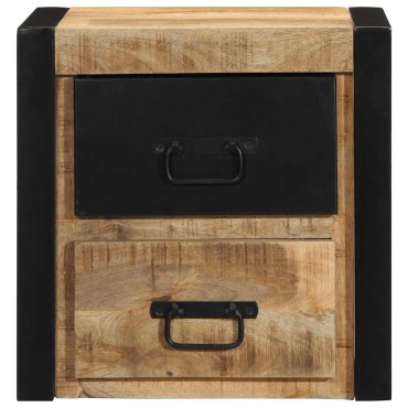 vidaXL Κομοδίνο 40x35x40cm Στερεό ακατέργαστο ξύλο Mango 1 τεμ.