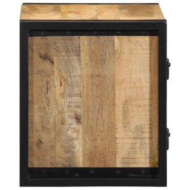 vidaXL Κομοδίνο 40x35x40cm Στερεό ακατέργαστο ξύλο Mango 1 τεμ.