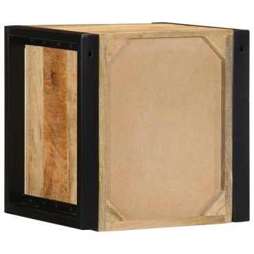 vidaXL Κομοδίνο 40x35x40cm Στερεό ακατέργαστο ξύλο Mango 1 τεμ.