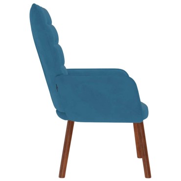 vidaXL Πολυθρόνα Relax Μπλε Βελούδινη 61,5x69x95,5cm 1 τεμ.
