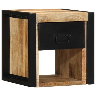 vidaXL Κομοδίνα 2 τεμ. 40x35x40cm Στερεό ακατέργαστο ξύλο Mango