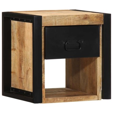 vidaXL Κομοδίνα 2 τεμ. 40x35x40cm Στερεό ακατέργαστο ξύλο Mango