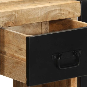 vidaXL Κομοδίνα 2 τεμ. 40x35x40cm Στερεό ακατέργαστο ξύλο Mango